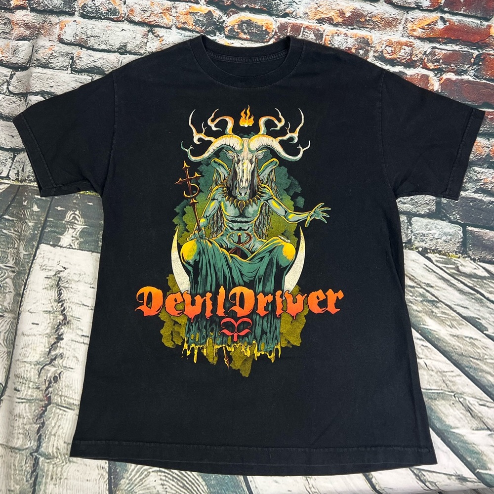 Devil Driver -  Death Metal Punk Band - Black Tour Shirt ‎ Sz L